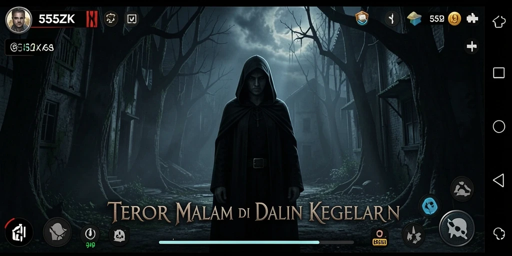 Screenshot gameplay menampilkan suasana Horror yang mendebarkan.
