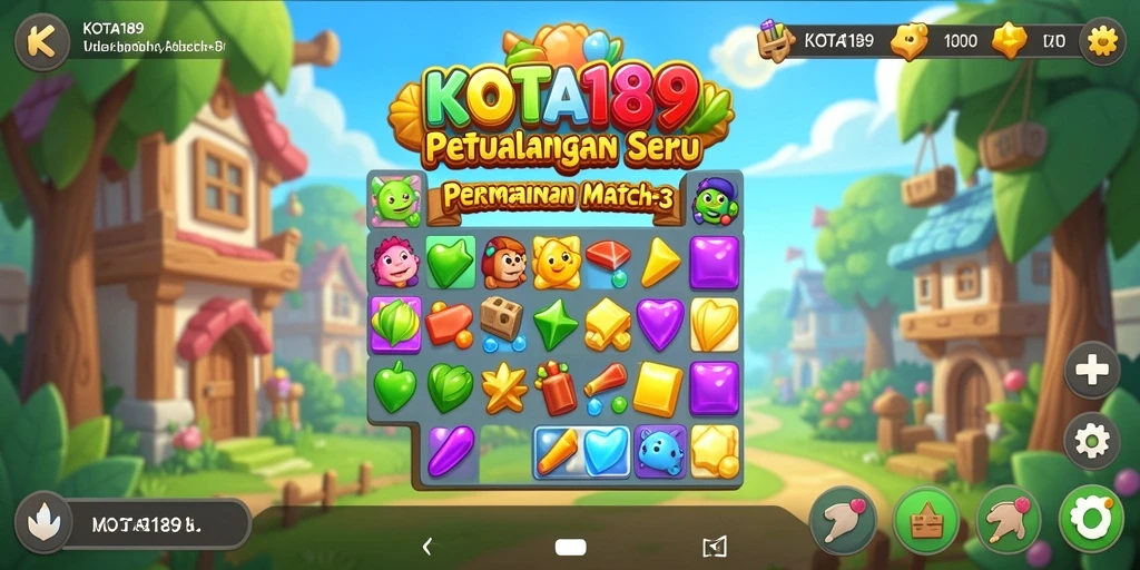 Tampilan gameplay KOTA189 yang cerah dan mengasyikkan.