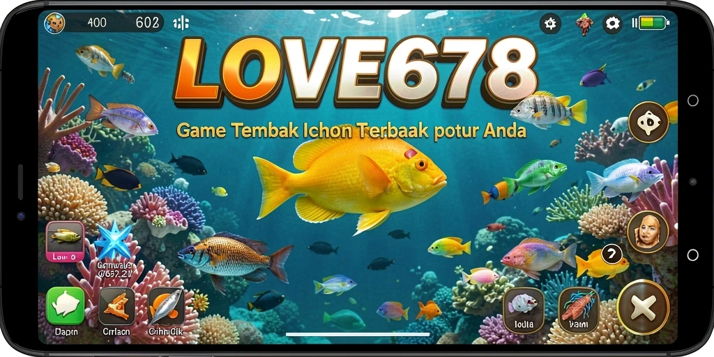 Tangkapan layar menunjukkan aksi menembak ikan yang seru di LOVE678.
