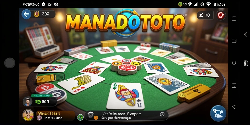 Tampilan gameplay seru dari aplikasi Gaple MANADOTOTO.