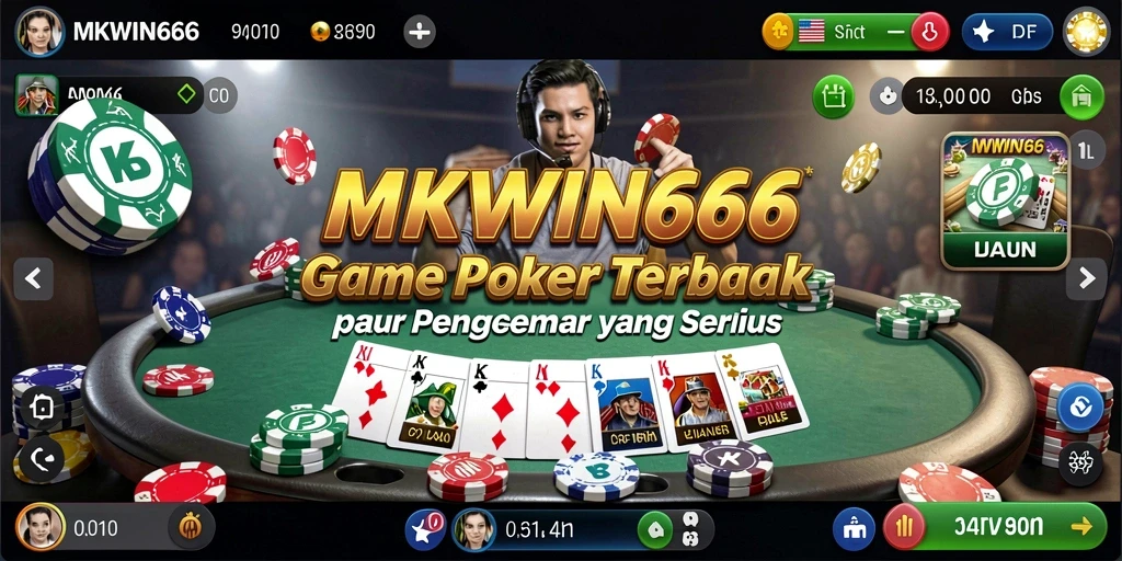 Screenshot gameplay MKWIN666 dengan suasana meja Poker yang menarik.