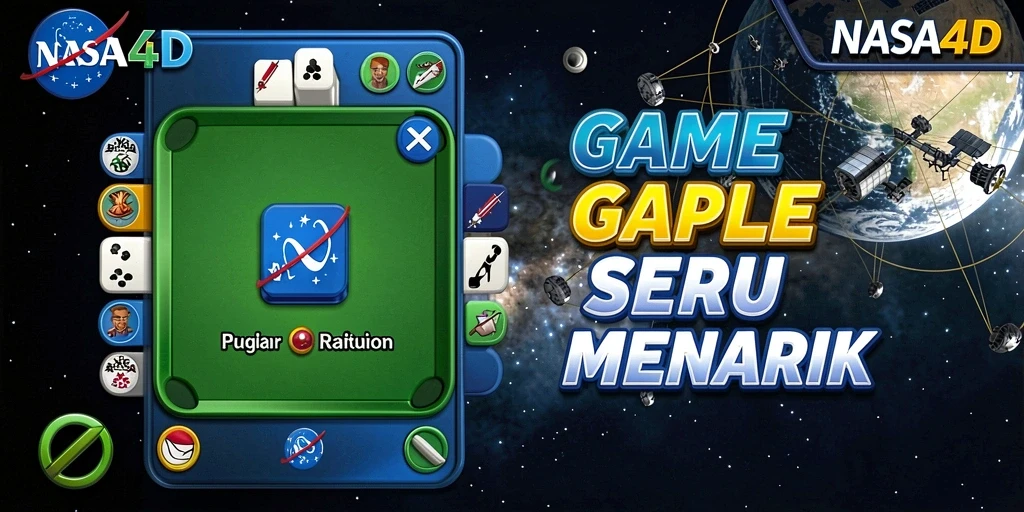 Screenshot gameplay NASA4D menampilkan suasana seru bermain Gaple.