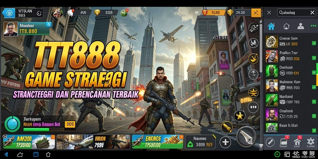 Screenshot menampilkan pertarungan epik dalam game SLG.