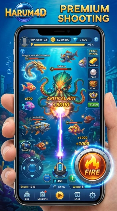 Tampilan menu aplikasi di harum4d yang modern dan intuitif.
